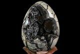 Huge, Septarian Dragon Egg Geode - Yellow Crystals #71834-1